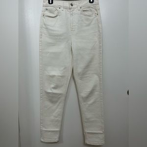 Topshop premium mom jeans in white